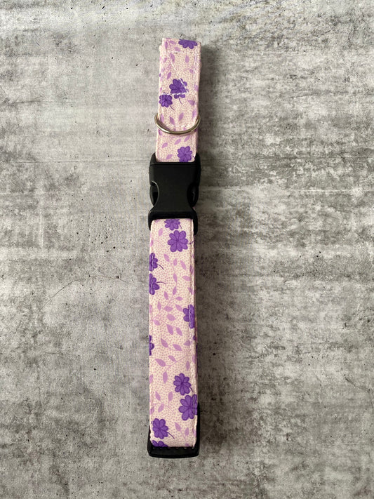 Purple Flower Dog Collar